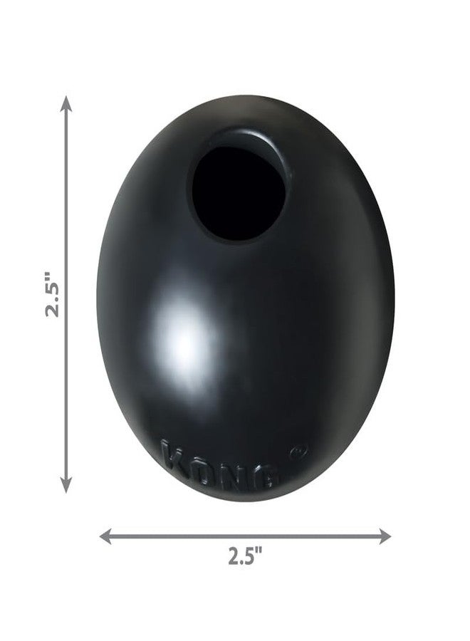 KONG Extreme Ball 2-Pack – Durable Rubber Dog Toy for Power Chewers – Tough Fetch Ball with Hole for Treats – Ideal for Training & Interactive Play – Black (Small) - Image 2